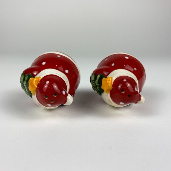 Hand Painted Ceramic Christmas Santa Claus Tree Salt & Pepper Shakers Set 2.5" - Picture 7 of 8